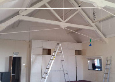 Preparing to demolish building