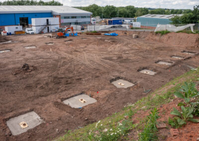 Concrete Pads Ready For Steel Frame Building