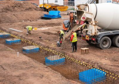 Concrete Pour for Pad Foundations