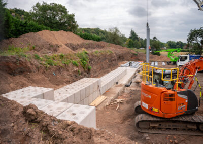 Concrete Lego Retaining Wall