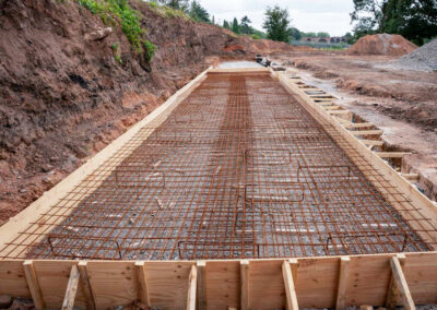 Foundations for retaining wall