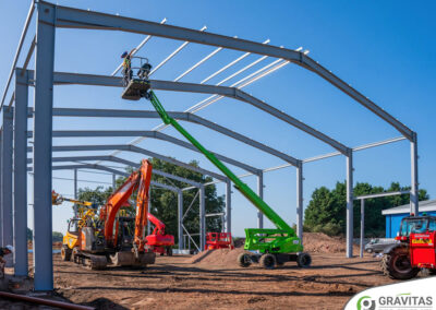 Erection of Steel Frame Portal Building