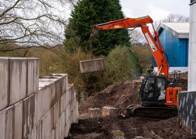 Retaining Wall from Concrete Blocks
