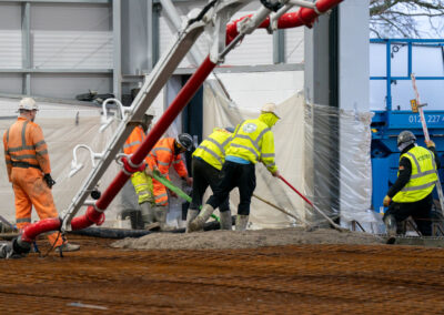 Laying a concrete floor