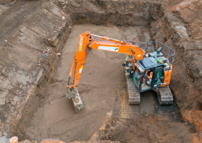 Attenuation tank for new build warehouse