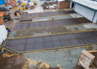 Concrete loading bay area