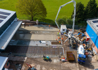 Concrete to loading bay area